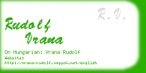 rudolf vrana business card